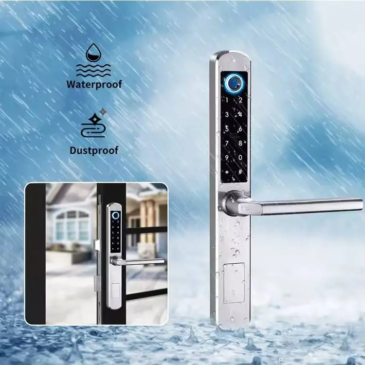Top-selling Digital Password Ttlock Ble Smart Fingerprint Waterproof Door Lock for Office Department Home Hotel — image 2