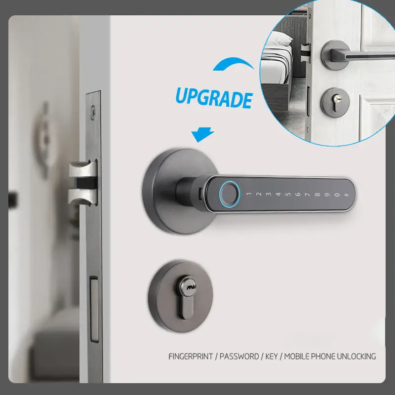 TOPTEQ O3 Tuya TTLock Smart Lock Door Handle Smart Phone Locks App Fingerprint Smart Lock Home — image 4