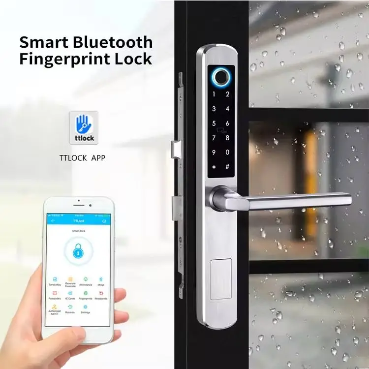 Top-selling Digital Password Ttlock Ble Smart Fingerprint Waterproof Door Lock for Office Department Home Hotel — image 6