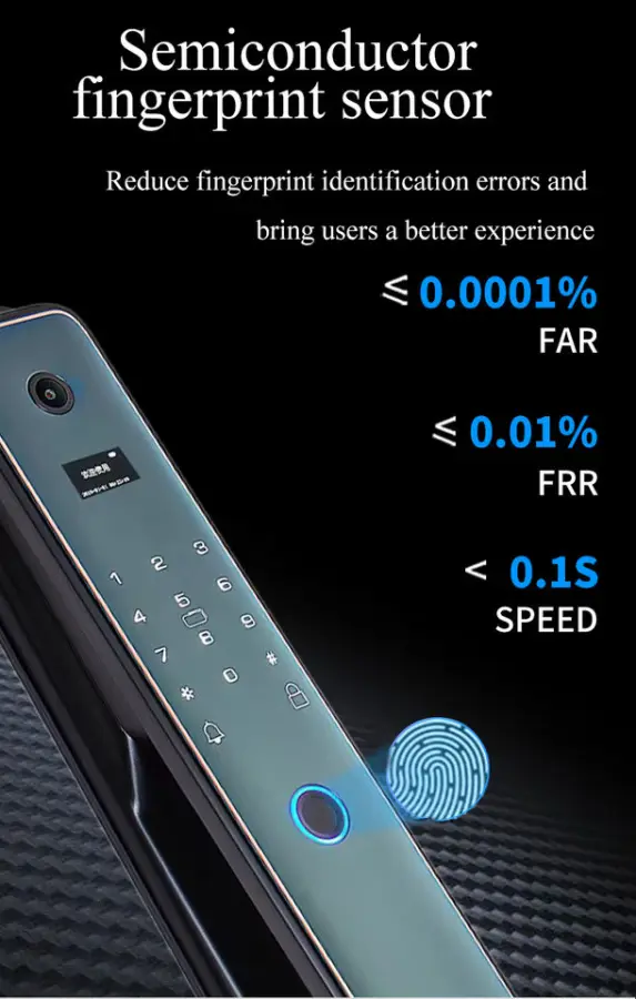 Automatic Smart Cylinder Lock Camera Tuya App Wifi Smart Fingerprint Password Door Lock Smart Door Lock — image 5