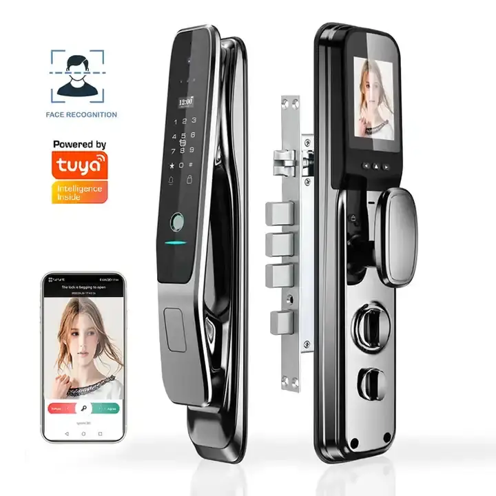 Topteq New Updated 3D Face Recognition Video Doorbell Tuya App Smart Door Lock With High Definition Camera — view 1