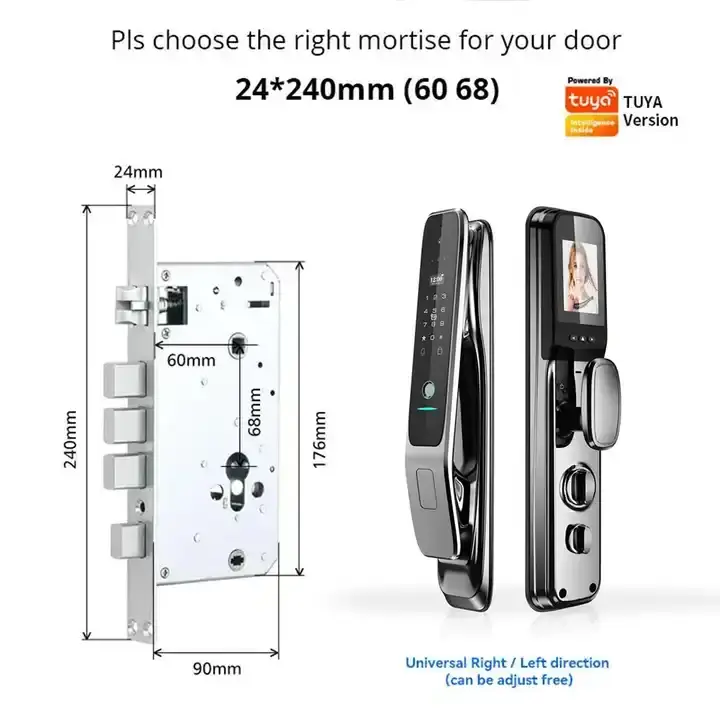 Topteq New Updated 3D Face Recognition Video Doorbell Tuya App Smart Door Lock With High Definition Camera — image 6
