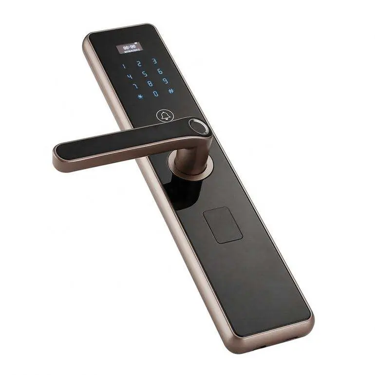 Security Tuya Smart Wooden Door Lock Fingerprint 6068 Mortise Handle with Home Office — image 4
