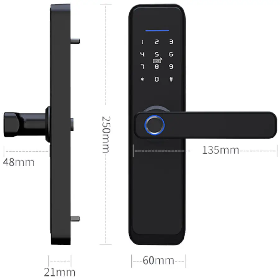 X2 Tuya Biometric Fingerprint Lock Security Digital Smart Lock With WiFi APP Password RFID Door Lock Home — image 4