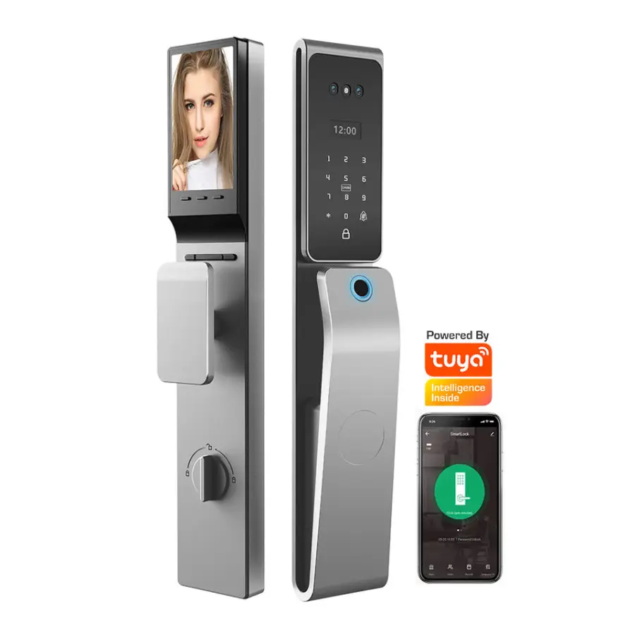 TOPTEQ Z2 PRO Waterproof Smart Lock Tuya Wi-Fi APP Control Cloud Fingerprint Password Card Face Aluminum Alloy Keyless E — view 1