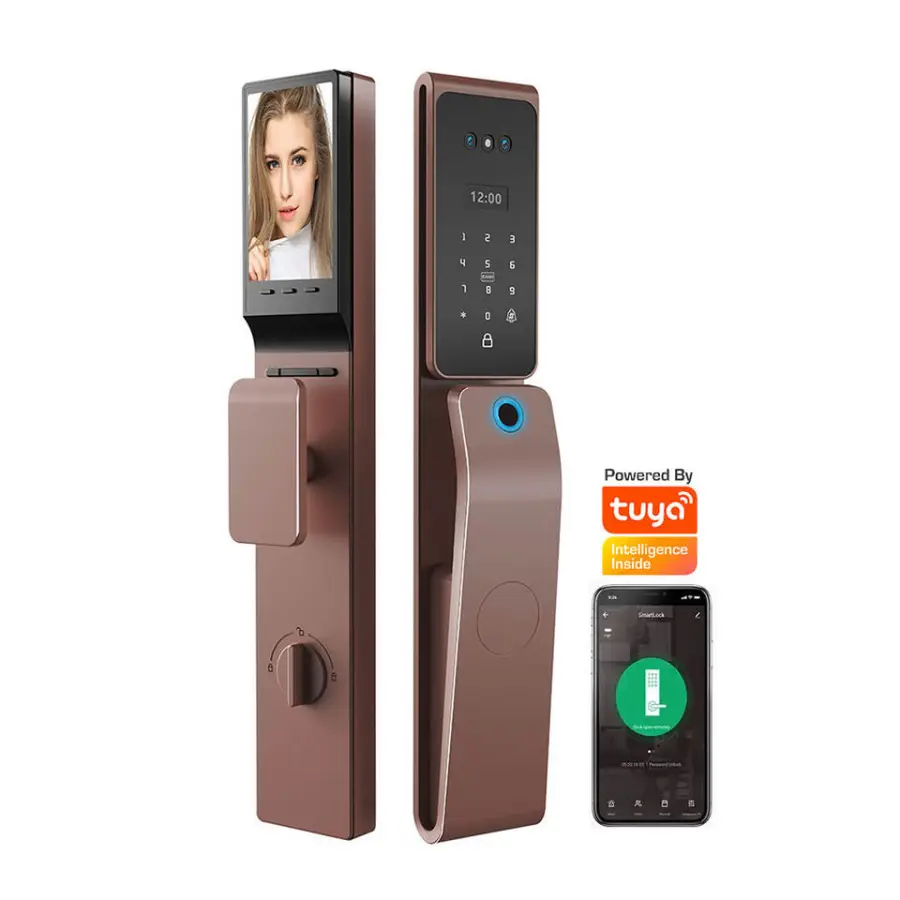 TOPTEQ Z2 PRO Waterproof Smart Lock Tuya Wi-Fi APP Control Cloud Fingerprint Password Card Face Aluminum Alloy Keyless Entry — image 2