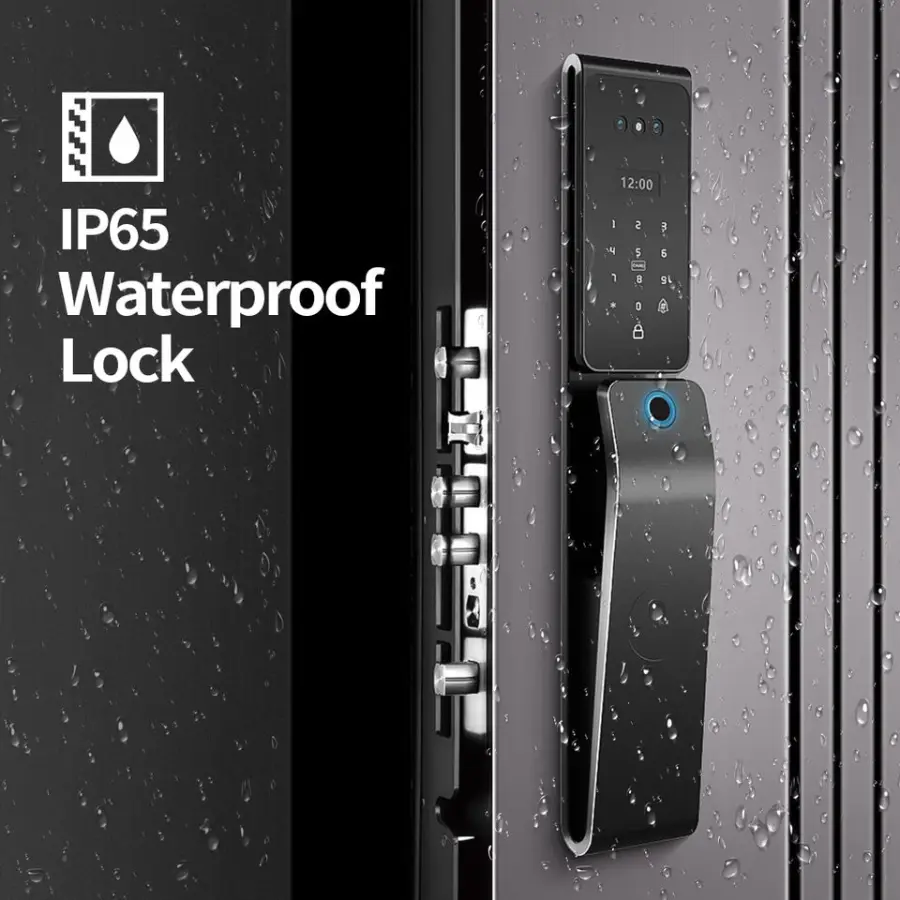 TOPTEQ Z2 PRO Waterproof Smart Lock Tuya Wi-Fi APP Control Cloud Fingerprint Password Card Face Aluminum Alloy Keyless Entry — image 4