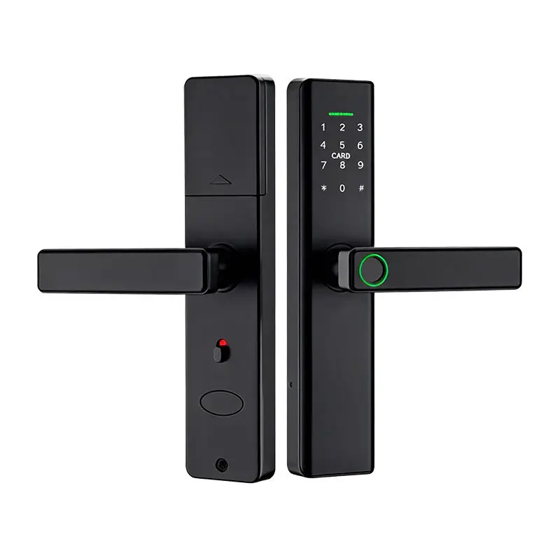 Security Smart Locks Electric Digital Fingerprint Smart Tuya Password IC Card Keyless APP Door Lock for Wooden Doors — view 1