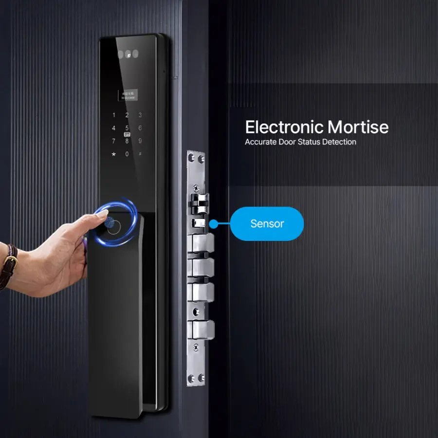 Home Outdoor Automatic Smart Face Palm Vein Front Door Fingerprint Tuya WiFi ICSee Home Active Video Intercom Lock with Camera — image 4