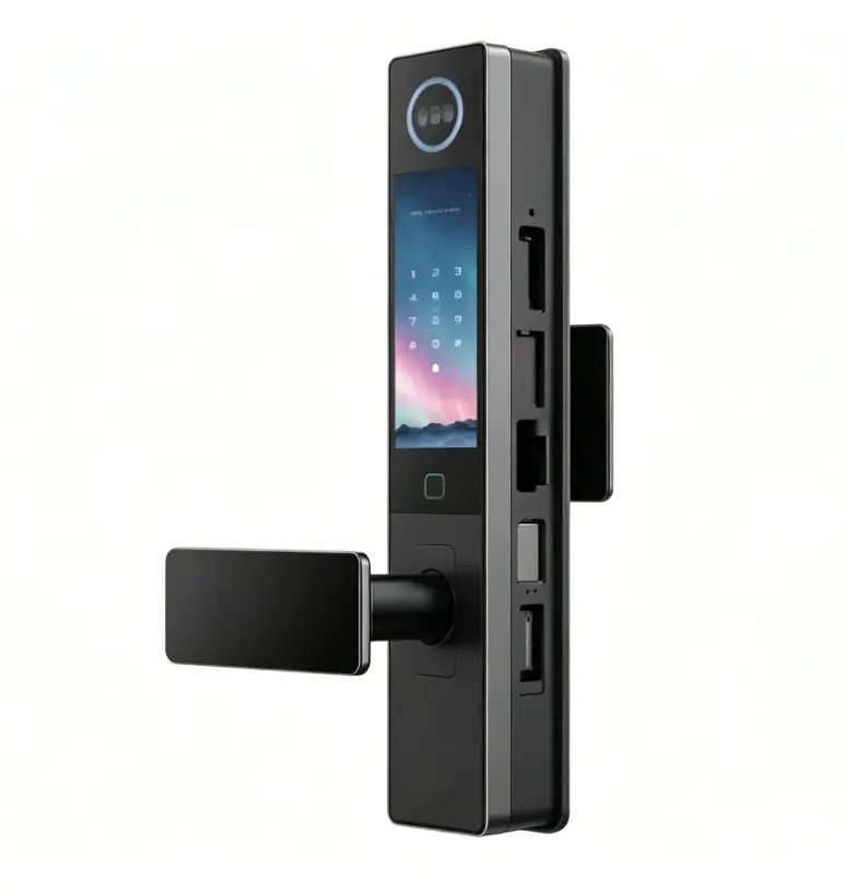 SMART Door Lock New Design Big Dual Screen for Wood Steel Brass Doors Tuya App Control and Memory Card Functionality — image 3
