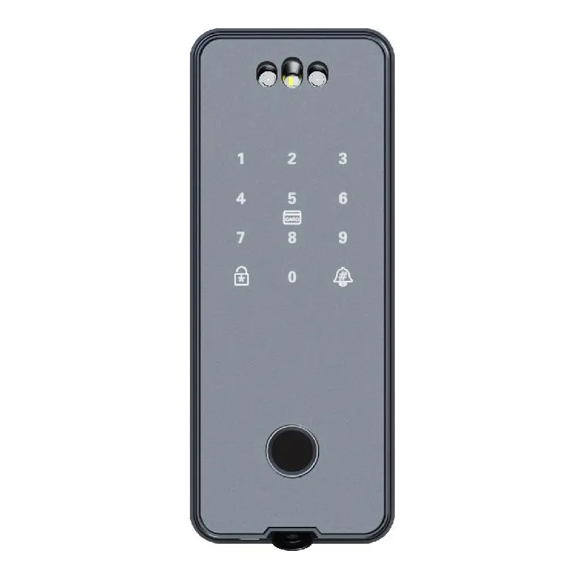 Tuya Smart Cylinder Glass Door Lock WiFi App Control Fingerprint Card Remote Access Cloud Disassembly Free 10-12mm Glass — view 1