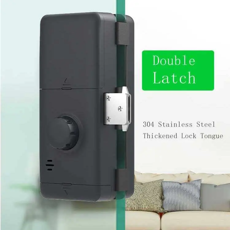 Tuya Smart Cylinder Glass Door Lock WiFi App Control Fingerprint Card Remote Access Cloud Disassembly Free 10-12mm Glass Doors — image 6
