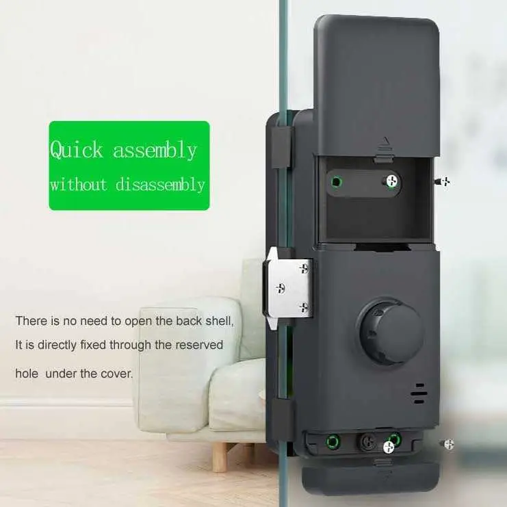 Tuya Smart Cylinder Glass Door Lock WiFi App Control Fingerprint Card Remote Access Cloud Disassembly Free 10-12mm Glass Doors — image 7