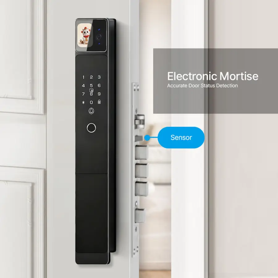 Tuya Wifi Smart Lock Palm Vein Face Fingerprint Password Key IC Card Remote Control App Control AI Screen Active Video Intercom — image 5