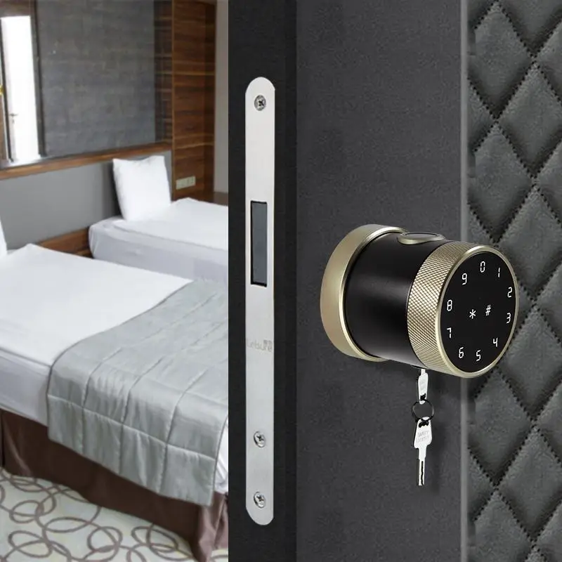 Knob Lock Smart Deadbolt Intelligent Electronic Fingerprint Lock Code Tuya APP Control Zinc Alloy/Aluminum Alloy Easy — image 7