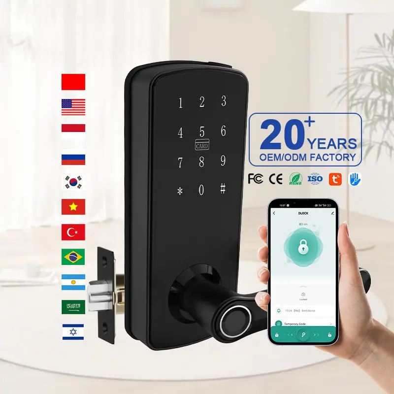 SF053 Smart Lock for Wood Door with Cloud Storage for Aluminium Alloy-ttlock Smart Home Fingerprint & App Control — image 2