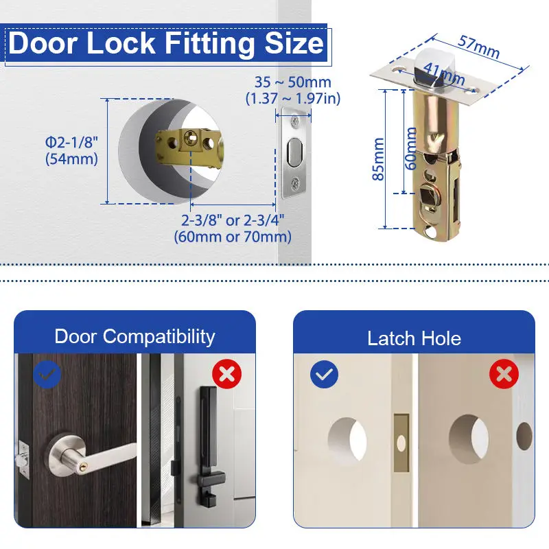 Smart Home Lock Aluminum Alloy Waterproof Cloud Tuya App Grade C Security for for Aluminum/Wood/Steel/Brass Doors — image 5