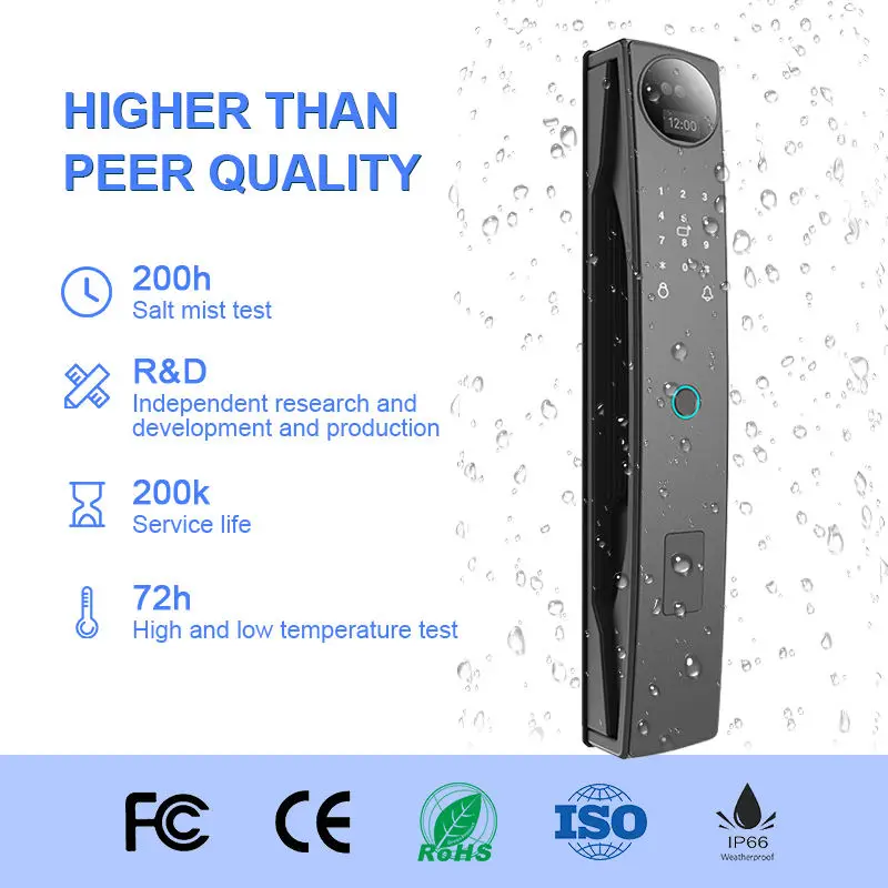 Smart 3D Face Fingerprint Digital Lock with Tuya App WiFi Cloud Data for Aluminum & Wood Doors — image 5