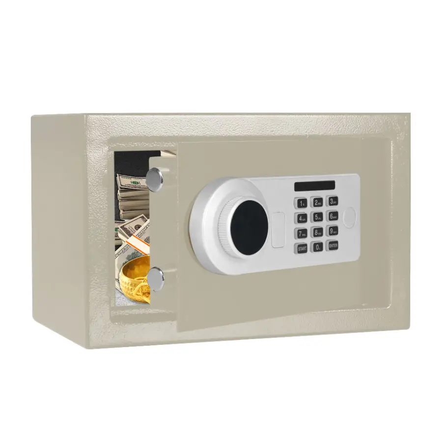 AL002-20 Factory Direct Seamless Welding Steel Strong Anti-theft Safe Box Modern Digital Fingerprint Key Lock Low Cost — image 4