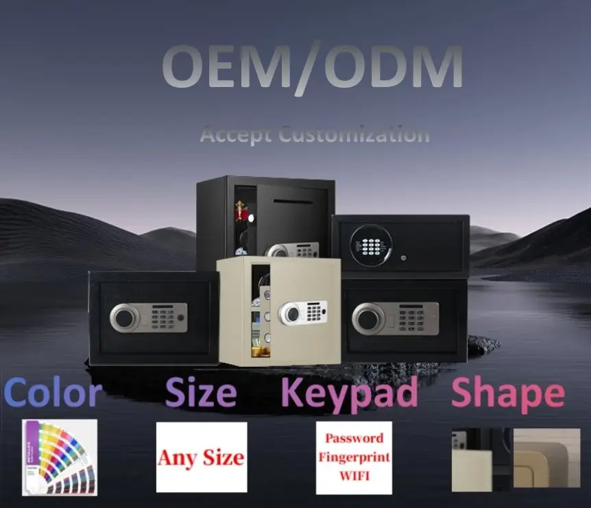 AL002-36 Drop Slot Digital Wifi Fingerprint Safe Steel Home Safe with Drop Slot OEM/ODM Electronic Hotel Safe Box for Deposits — image 6
