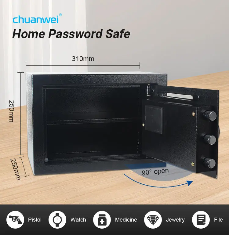 AL002-25 Best Selling Factory Direct Home Office Safety Box Fingerprint Wi-Fi Function Anti-Theft Electronic Digital Lock Modern — image 4