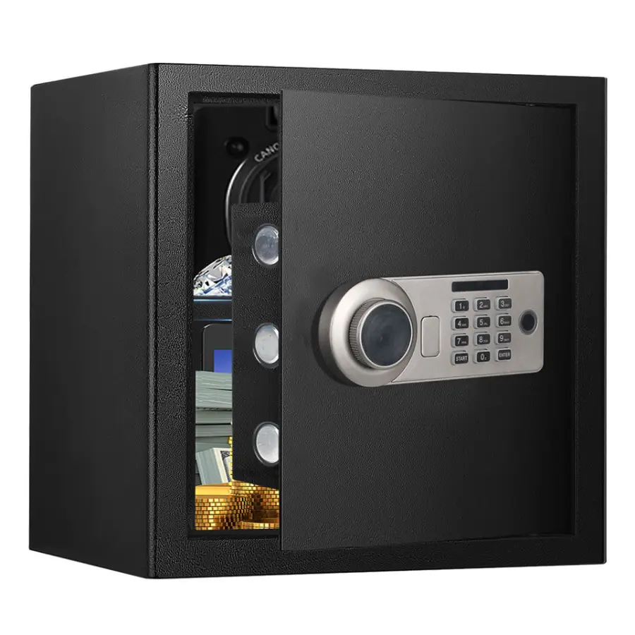 AL002-36 High Quality Black Stainless Steel Digital Wi-Fi APP Fingerprint Safe Box Home Security Electronic Lock Direct Factory — image 3