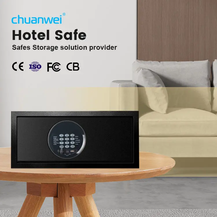 AL002-200 OEM/ODM Electronic Digital Lock Hotel Safes Portable Money Safe for Home Hotel or Bedroom Secure Deposit Box for Cash — image 4