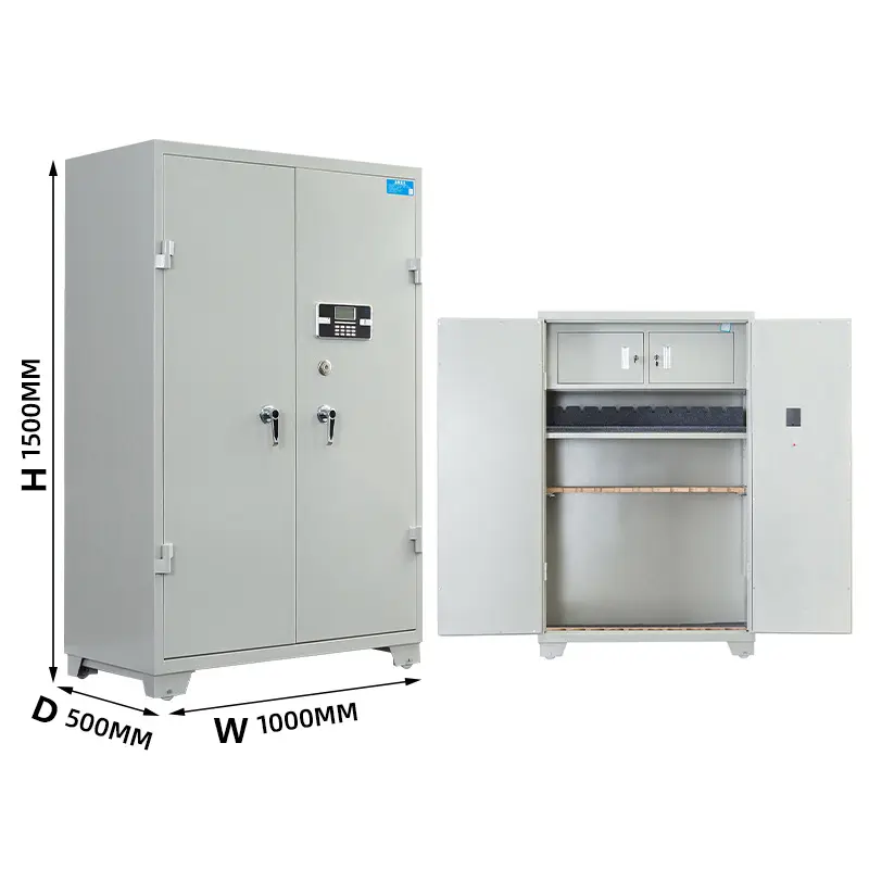 Gun Cabinet Steel Construction Key Lock Facial Recognition & Fingerprint Long Gun Storage Safe — view 1