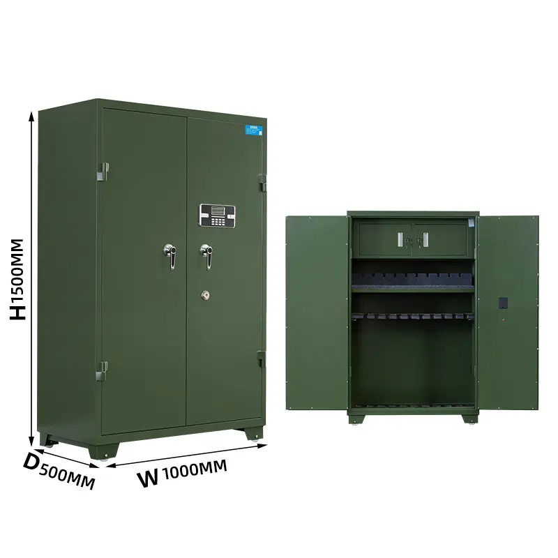 Gun Cabinet Steel Construction Key Lock Facial Recognition & Fingerprint Long Gun Storage Safe — image 4