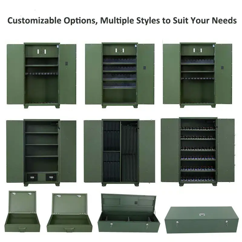 Gun Cabinet Steel Construction Key Lock Facial Recognition & Fingerprint Long Gun Storage Safe — image 5