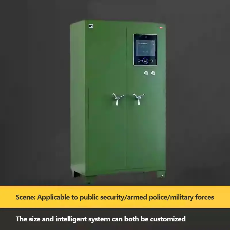 Wholesale Fingerprint Lock Guns, and Long Gun weapon Safes Customized Steel Gun Safes Safety Cabinet Steel Locker — image 4