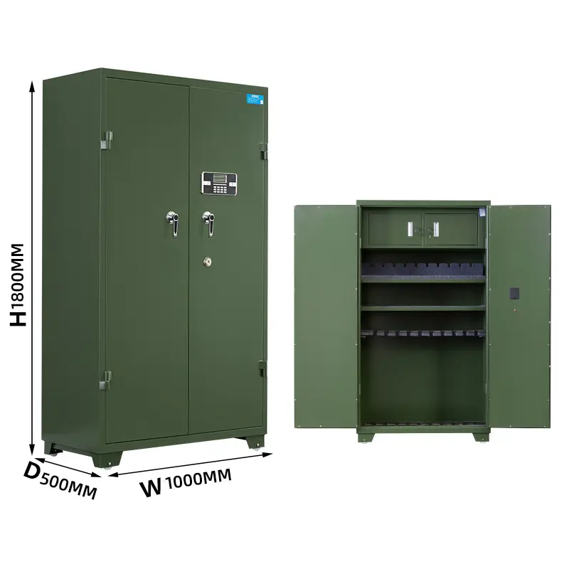 Wholesale Fingerprint Lock Guns, and Long Gun weapon Safes Customized Steel Gun Safes Safety Cabinet Steel Locker — image 5