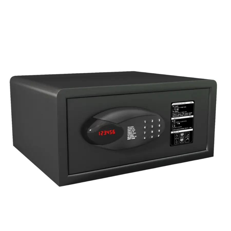 Digital Hotel Safe Box with LED Display, Laptop Size Electronic Security Box for Guest Room Office Home with Emergency K — view 1