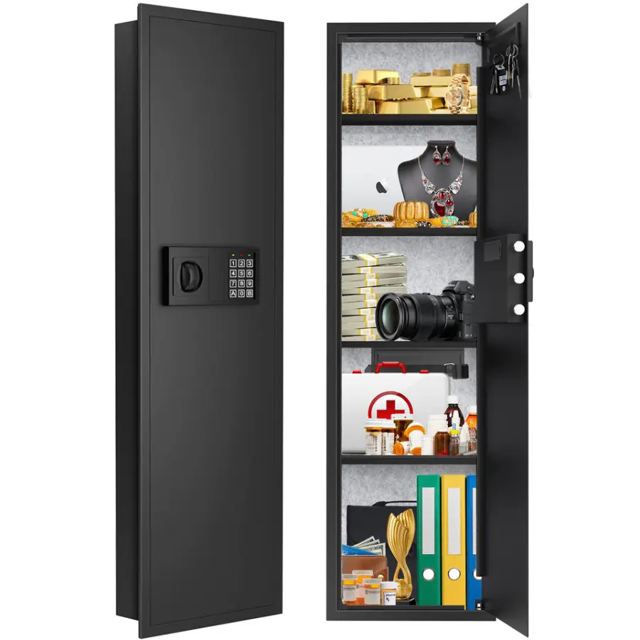 Factory Direct Wall-Mounted Digital Lock with Key Safe Box for Home Storage Metal Steel Construction Hidden Design Safe — view 1