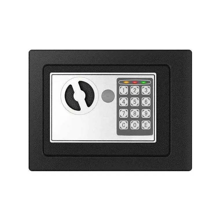 Electronic Digital Security Safe Box Small Steel Home Safe for Hotel Office Cash Jewelry Storage with Keypad & Override Keys — image 4