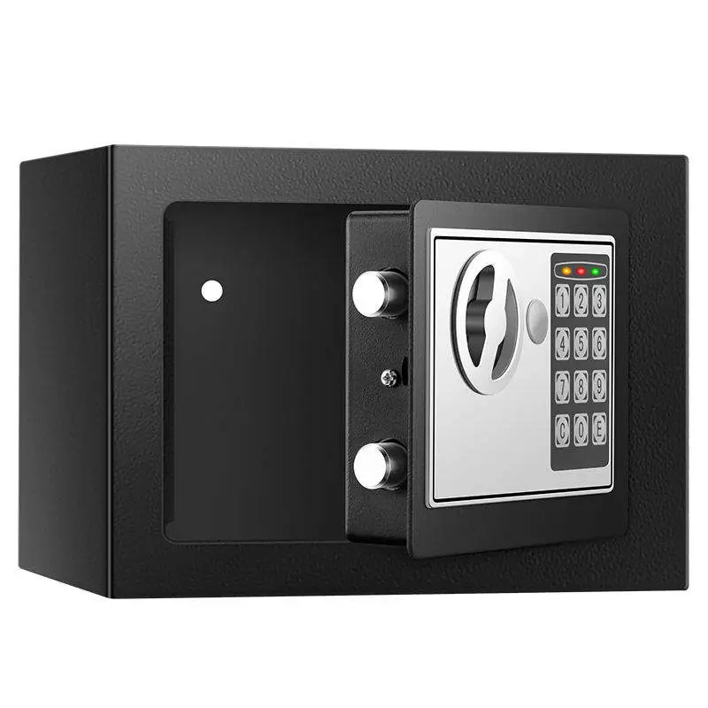 Electronic Digital Security Safe Box Small Steel Home Safe for Hotel Office Cash Jewelry Storage with Keypad & Override Keys — image 6