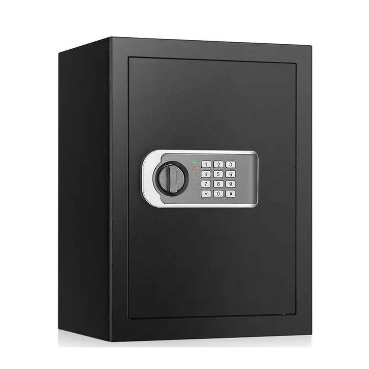 Weichi Factory OEM Priced 45x35x31cm Black Steel Home Safe Cabinet with Electronic Digital Lock — view 1