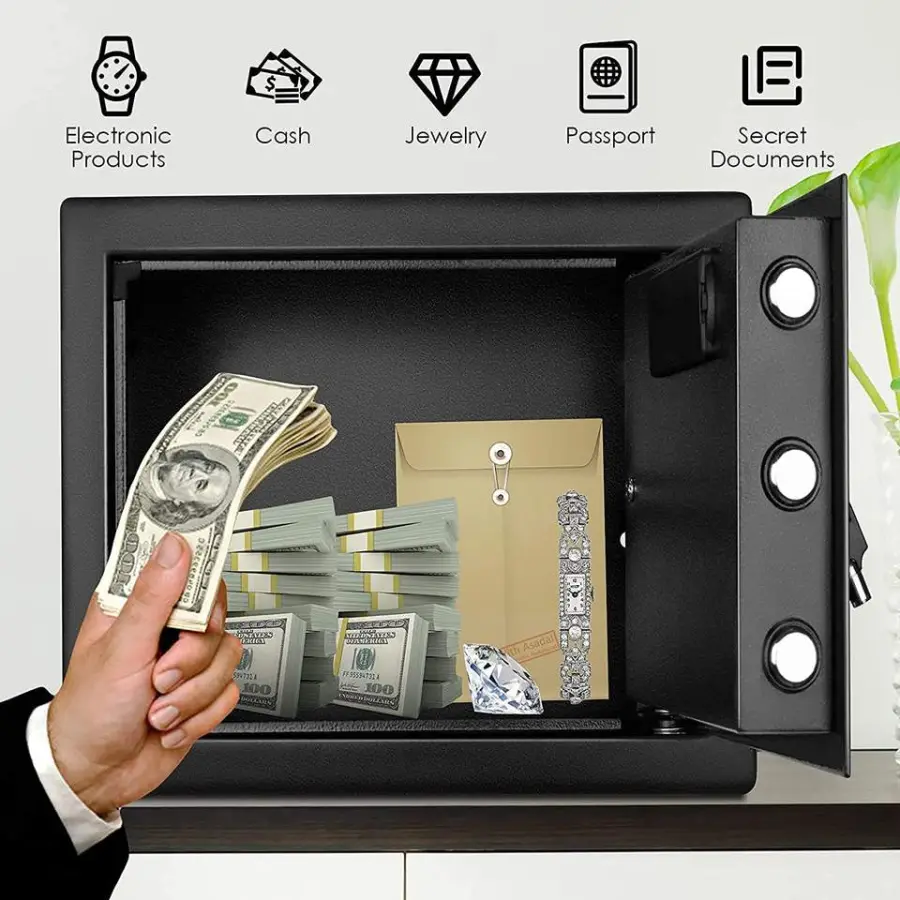 Safe Box 1.0 Cub Digital Combination Lock Safe with Keypad for Cash Jewelry Important Documents — image 6