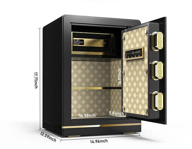 Money Jewelry Safe Box Smart Digital Fingerprint Safe Box Smart Home Hotel Office Safe Box — image 4