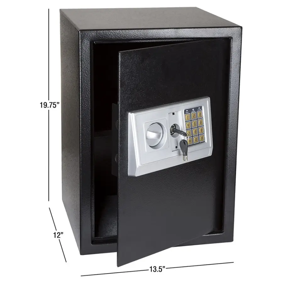 Digital Safes Extra-Large Steel Keypad 2 Manual Override Keys Protect Money Box Jewelry Passports for Home and Office — image 3