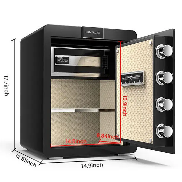 Wholesale Small Safe 45/60/70Cm Alarm Safe Anti-Theft Home Office Hotel WifI Remote Safe Desipot Box — image 4