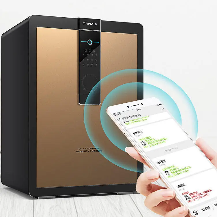 Wholesale Small Safe 45/60/70Cm Alarm Safe Anti-Theft Home Office Hotel WifI Remote Safe Desipot Box — image 5