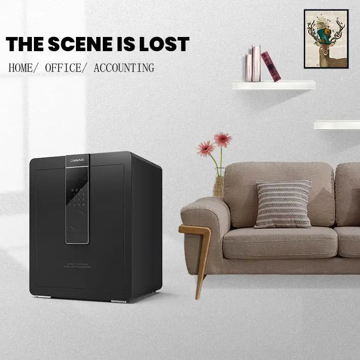 Wholesale Small Safe 45/60/70Cm Alarm Safe Anti-Theft Home Office Hotel WifI Remote Safe Desipot Box — image 7