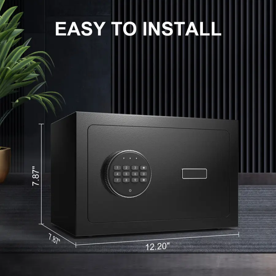 Digital Security Mini Safe Stainless Steel Deposit Box for Money Home Office Hotel or Business for Jewelry Storage — image 3