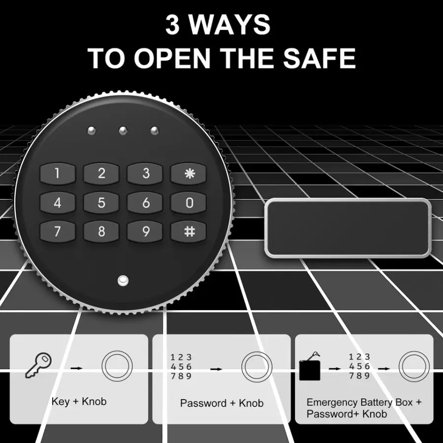 Digital Security Mini Safe Stainless Steel Deposit Box for Money Home Office Hotel or Business for Jewelry Storage — image 4