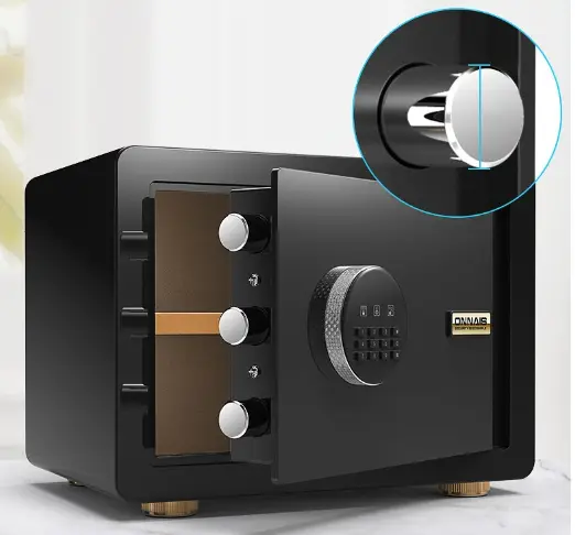 Steel Mini Money Safe Box with Fingerprint & Password Lock for Hostels or Home Caja Fuerte — image 3