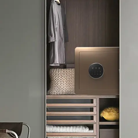 Steel Mini Money Safe Box with Fingerprint & Password Lock for Hostels or Home Caja Fuerte — image 5