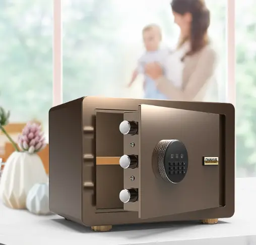 Steel Mini Money Safe Box with Fingerprint & Password Lock for Hostels or Home Caja Fuerte — image 7