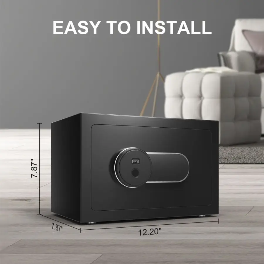 Mini Safety Storage Smart Electronic Home Office Laptop Money Fingerprint Safe Box Cabinet — image 2