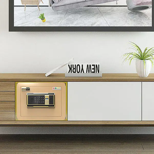 Mini Home Smart Safe Box with Biometric Fingerprint & Key Lock Electronic Security Wall Hidden Money Safe — image 5